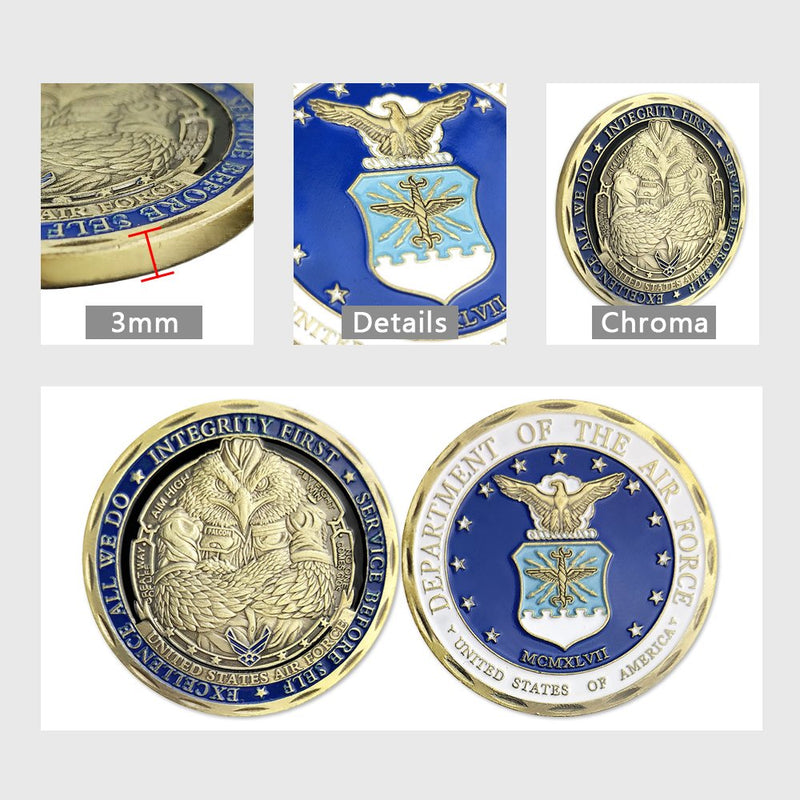 [Australia] - Air Force Military Challenge Coin USAF Core Values Veteran Airman Commemorative Coin 