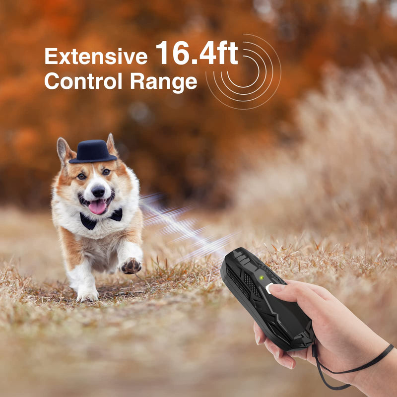 Stop Dog Barking, Ultrasonic Anti Barking Device for Dog, Handheld Dog Anti Bark Stopper Anti-Barking Deterrent Control Devices Humane Training Tool For Small Large Dogs Indoor Outdoor Anti-Bark Black - PawsPlanet Australia