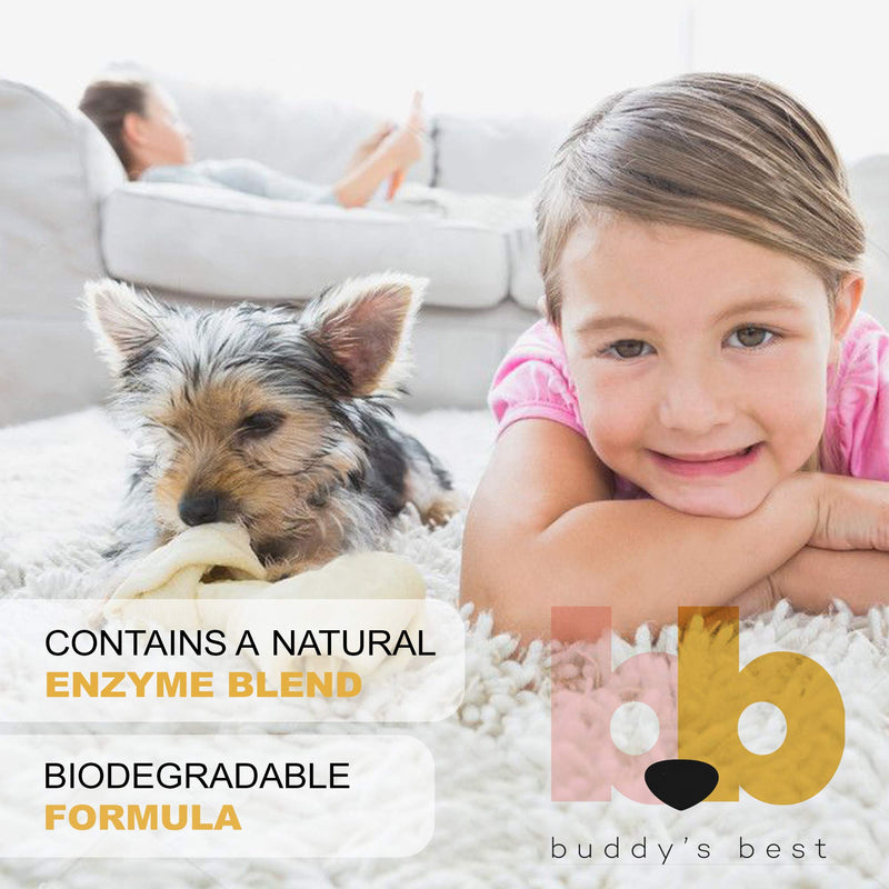 [Australia] - Buddy's Best, Pet Urine Odor Eliminator and Stain Remover - Enzymatic Dog Urine Smell Removal and Deodorizer - All Natural and Effective Enzyme Based Cleaner for Dogs Pee - Bamboo Mint Scent, 32 fl oz 