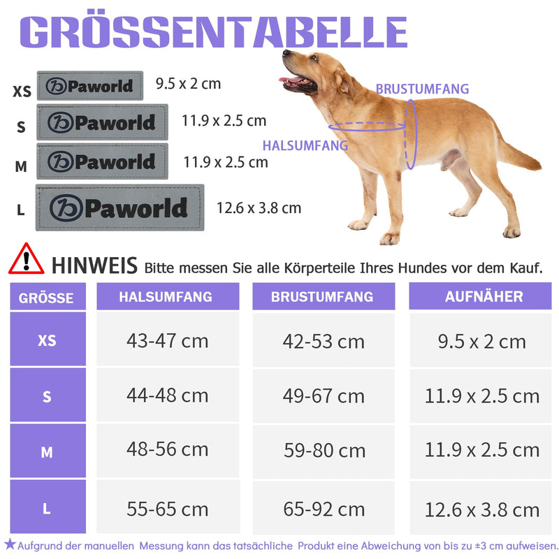 Paworld Dog Harness, Service Dog Harness, Norwegian Harness Dog, Safety Harness with 4 Reflective Patches, Adjustable Handle, for Walking, Training and Running (Purple, XS) Extra Small (Pack of 1) Purple - PawsPlanet Australia