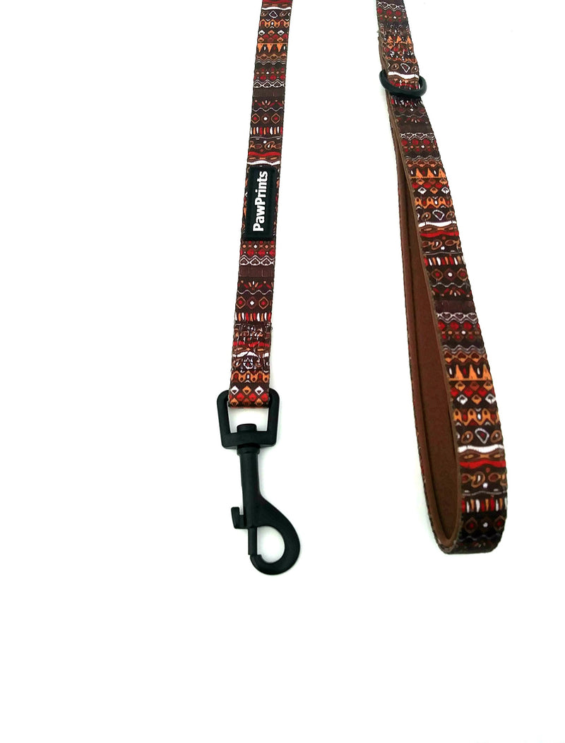 [Australia] - Paw Prints DOG harness leash SET NO CHOKE, LIGHT PADDING,NEOPRENE LINING,MADE OF BREATHABLE MATERIAL,ADJUSTABLE STRAPS,PROVIDES COMFORTABLE MAXIMUM CONTROL (Tribal Stripes, Small) 