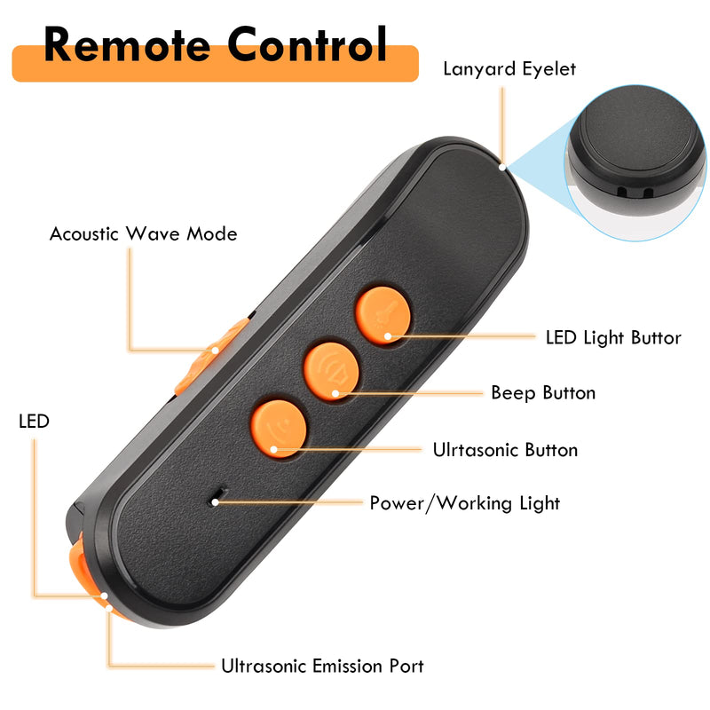 Sebaoyu Ultrasonic Dog Training-Bark Control Device, Dog Barking Deterrent Outdoor and Indoor, Stop Neighbors Dogs Barking, 16.5 Ft Range Rechargeable LED Flashlight, Dog Clicker, Dog Whistl orange - PawsPlanet Australia