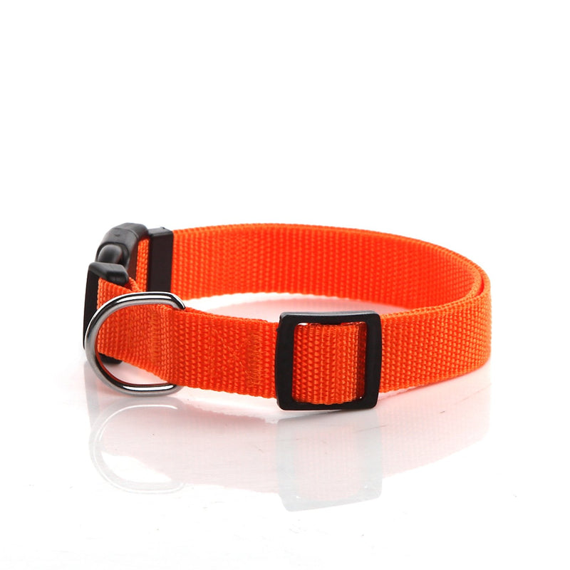 [Australia] - SALO Nylon Dog Collar 1 inch Wide, Dog Collars for Medium Large Dogs Orange 