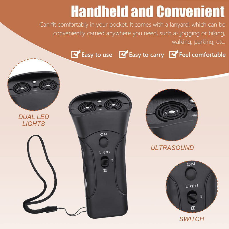 Handheld Dog Repeller Trainer Dual-Channel Dog Repeller Ultrasonic Handheld Dog Training Tool to Avoid Dog Barking Device for Dog Training and Walking - PawsPlanet Australia