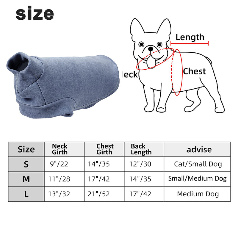 Banooo Pet Clothes Winter Dog Sweater Dog Shirts Sweatshirt Puppy Stretchy Vest Soft Warm Blank Dog Shirts for Small Medium Large Boy Girl Dogs and Cats Blue - PawsPlanet Australia