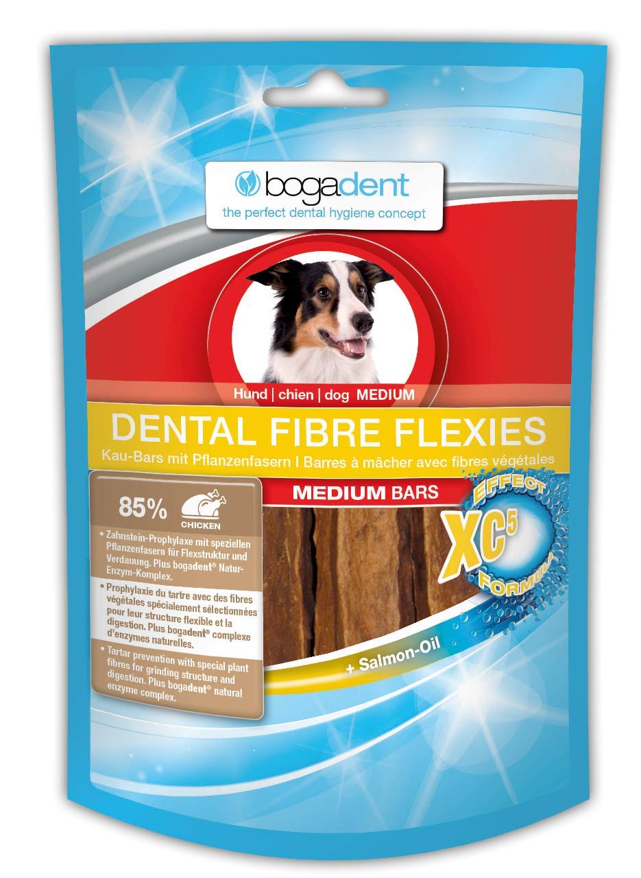 Bogadent Dental Fiber Flexies - Dog Chew Items Against Tartar & Plaque - Dog Chew Sticks for Daily Dog Dental Care - With Plant Fibers for Better Digestion - Pack of 1 - 70g 70g (Pack of 1) - PawsPlanet Australia