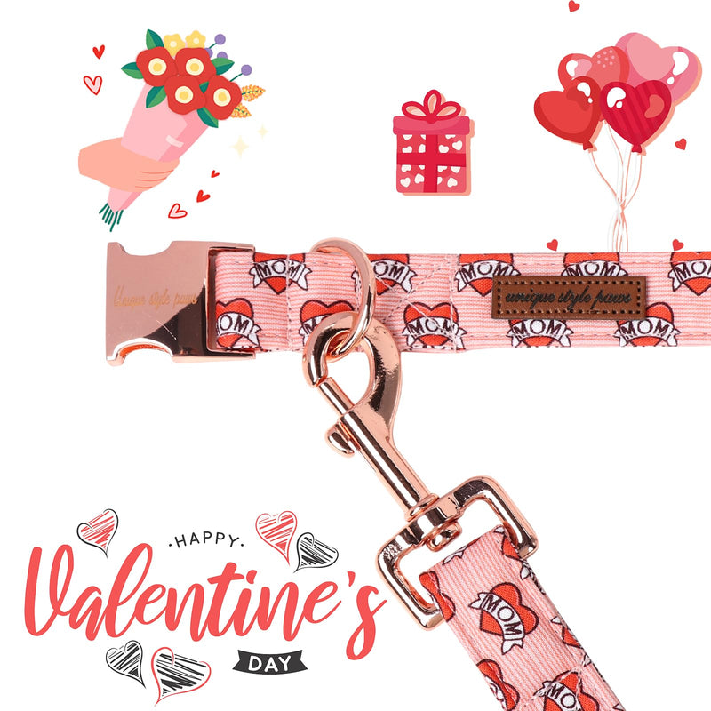 Unique Style Paws Valentiene's Day Dog Leash Heart Print Cotton Dog Leashs Leash for Small Medium Large Dogs New mom love-leash - PawsPlanet Australia