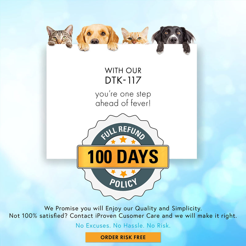 iProven Pet Thermometer (Termometro) for Accurate Fever Detection, Suitable for Cats/Dogs, Waterproof Pet Thermometer, Fast and Accurate Measurements in 20 Seconds - DT-K117 - PawsPlanet Australia