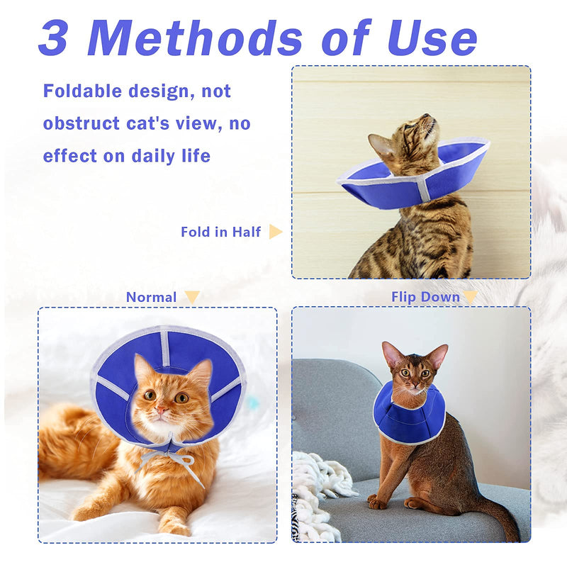 Cat Cone Soft Cat Recovery Collar for Cat's Head Wound Healing Nonwoven Protective Pet Cone After Surgery Elizabethan Collars for Kitten and Small Dogs S (Neck:3.9 - 9.8 in) - PawsPlanet Australia