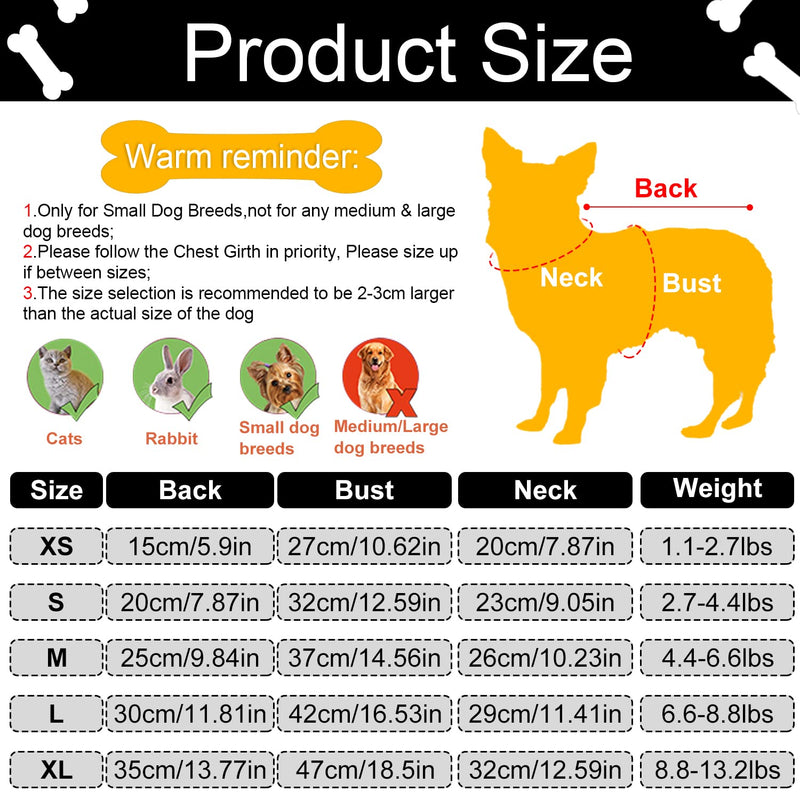 Yikeyo Puppy Clothes for Small Dogs Girl Boy Chihuahua Yorkies Dog Shirts Love Heart Pattern Pet Outfits Female Male Outfits Clothes Apparel, 4 Pack X-Small Set of 4 - PawsPlanet Australia