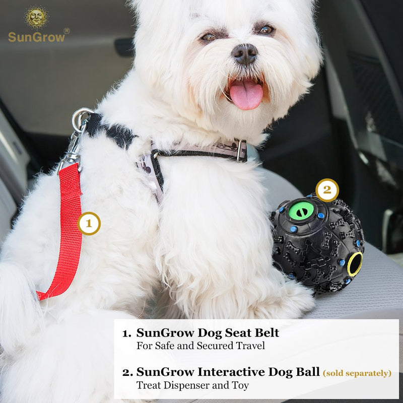 [Australia] - 2 Dog and Cat Car Seat Belts, Prevent Stress from Traveling in Crate/Kennel, Allow Breathing Fresh air, No Risk of Pets Jumping Out of The car Accidentally, Adjustable & Supports All Cars 