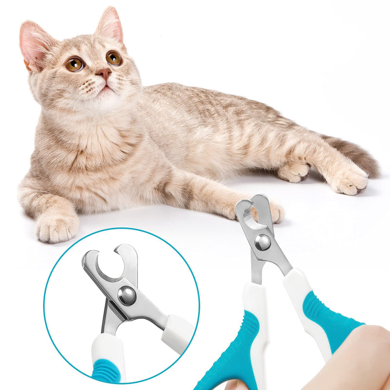 3 Pieces Pet Nail Clipper for Cat Small Dog Pet Claw Trimmer Cat Claw Clippers Stainless Steel Angled Blades Non-Slip Handle Kitty Rabbit Bird Nail Clippers Scissors Small Animals Pet Supplies - PawsPlanet Australia