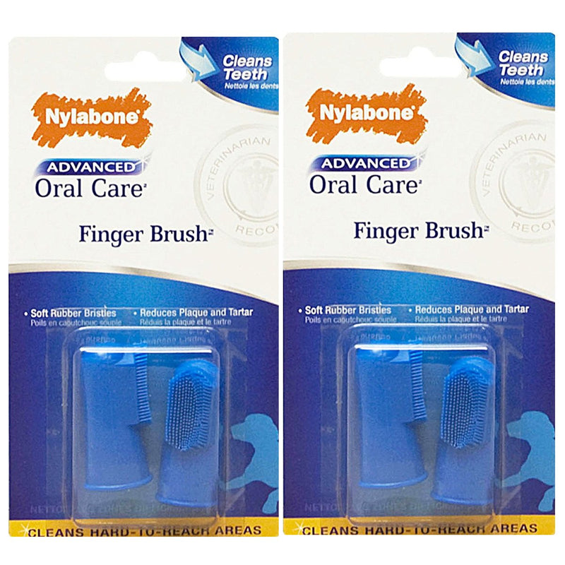 Nylabone Advanced Oral Care Dog Finger Brush, 4 Count - PawsPlanet Australia