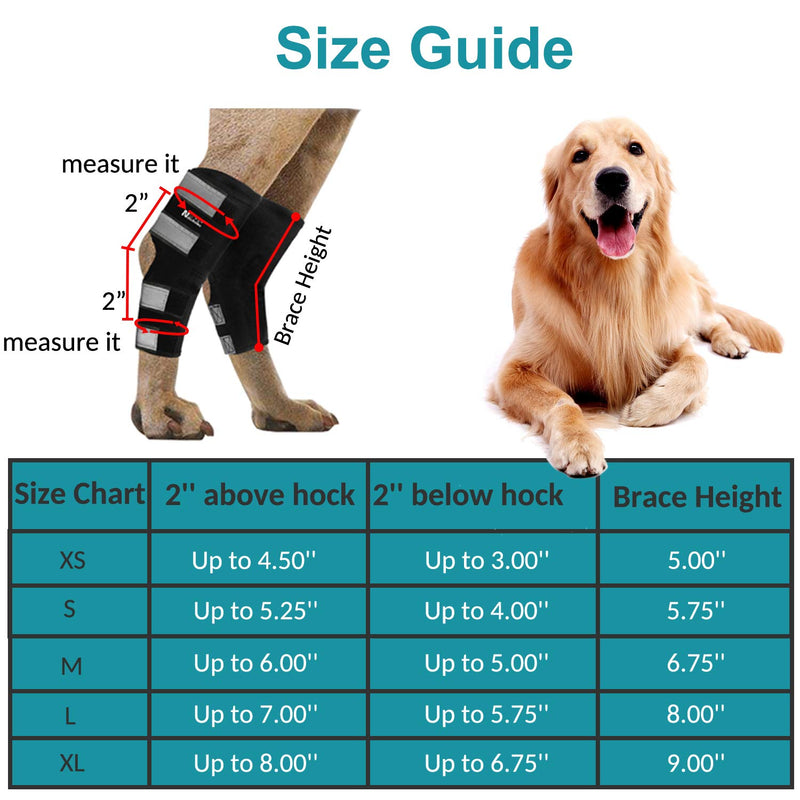 NGLVKE Dog Rear Leg Hock Brace 2 Pack, Joint Brace Used for Sprains, Hind Leg Support for Arthritis, Stability After Injury, Dog Hock (Ankle) Support (S) S - PawsPlanet Australia