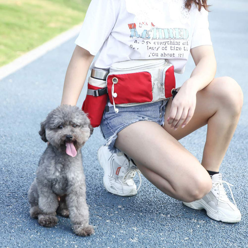 HNYG Pet Training Waist Bag,Outdoor Fitness Bag Training Dog Backpack, Multifunctional Dog Snack Bag with Built-in Poop Bag Dispenser Carries Dog Food and Paper towels,Mobile phone .etc - PawsPlanet Australia