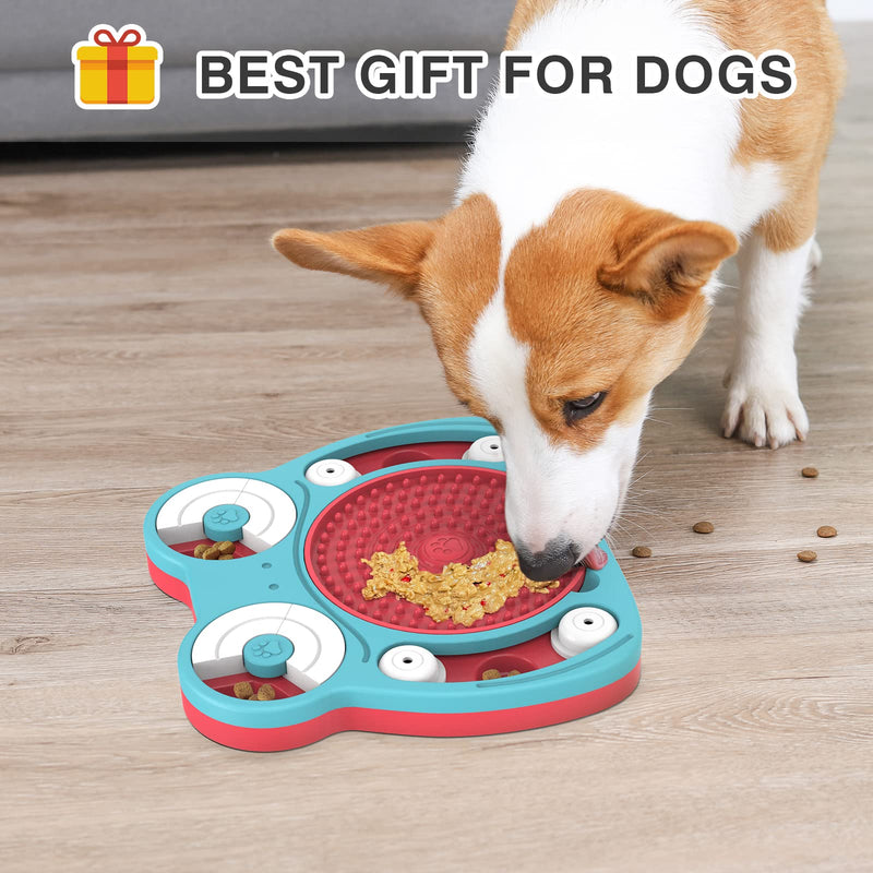 Dog Puzzle Toys with Lick Mat Pad,Interactive Dog Toys Slow Food Feeder Toys for IQ Training & Mental Enrichment,Dog Treat Puzzle for Small Medium Dog Cat - PawsPlanet Australia