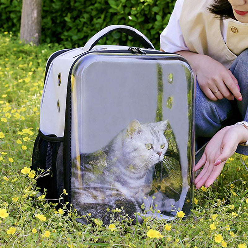 Juman Pet Carrier Backpack, Waterproof Bubble Backpack Carrier, Cats and Puppies,Designed for Travel, Hiking, Walking & Outdoor Use-Grey - PawsPlanet Australia