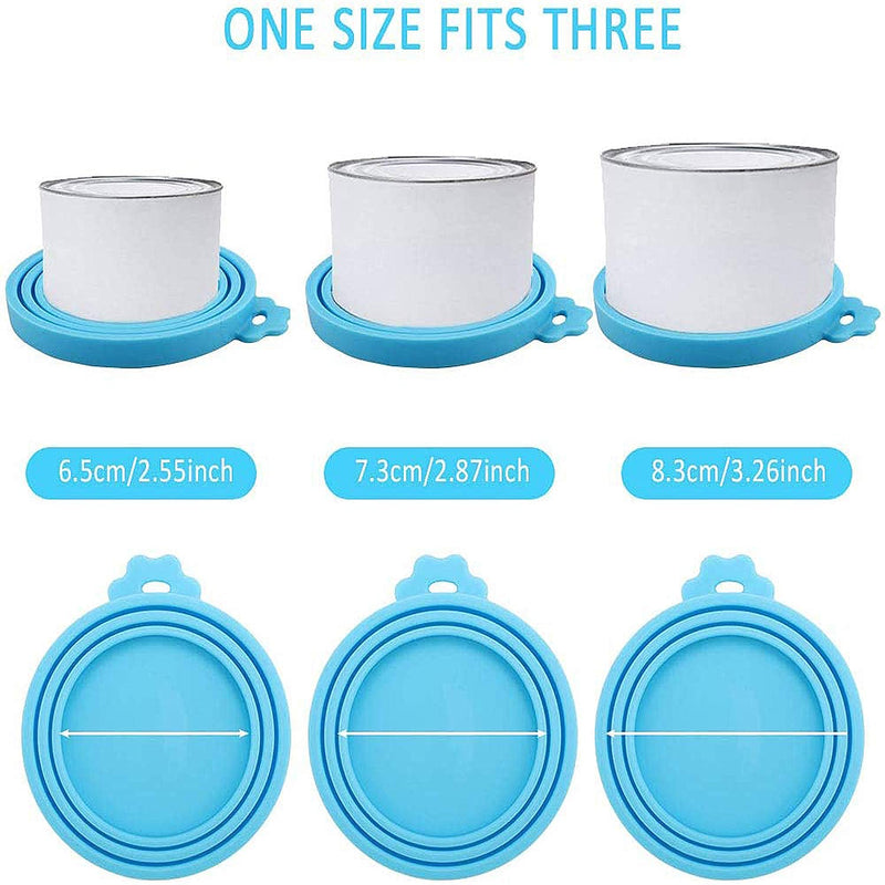 MYYZMY 5 Pcs Pet Can Covers,Food Can Lids, Universal BPA Free Silicone Can Lids Covers for Dog and Cat Food, One Can Cap Fit Most Standard Size Canned Dog Cat Food - PawsPlanet Australia