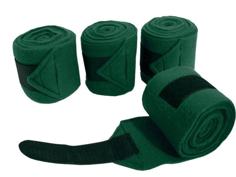 [Australia] - Derby Originals Set of 4 Super Soft Fleece Horse Polo Wraps with Velcro Red 