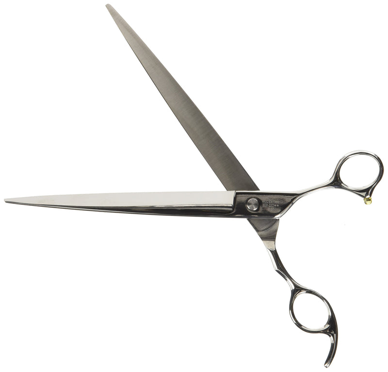 [Australia] - ShearsDirect Japanese 440C Silver Titanium Cutting Shears with Blue Gem Stone Tension and Anatomic Thumb, 9.0-Inch 