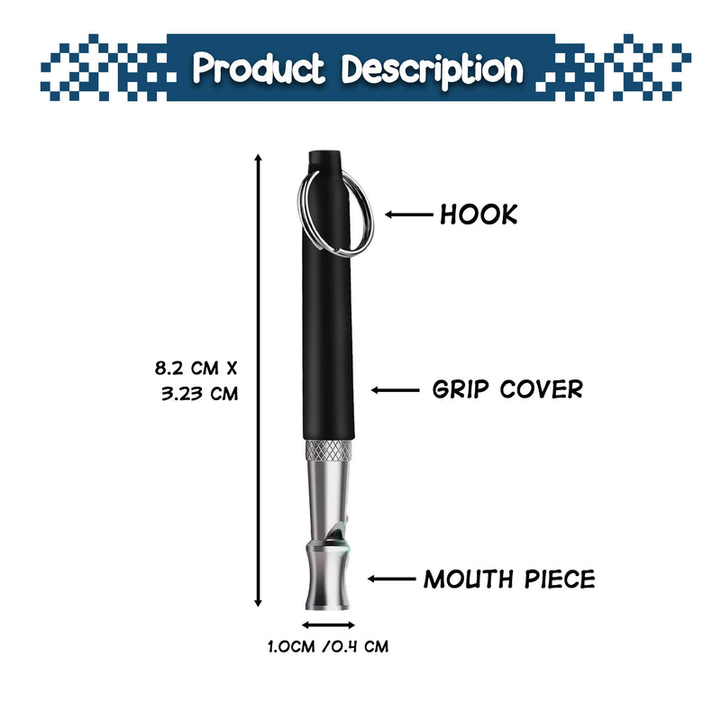 Pet Mania - 5 Professional Metal Dog Training Whistles with Keyring Attachment - PawsPlanet Australia