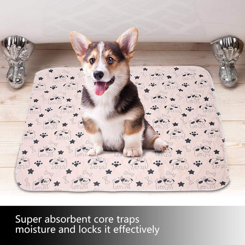 Oumefar 3 Sizes Waterproof Dog Pee Pad Cute Absorbent Whelping Pads Non-Slip Puppy Urine Mat for Dogs Training Travel Whelping(80 * 90cm) 80*90cm - PawsPlanet Australia