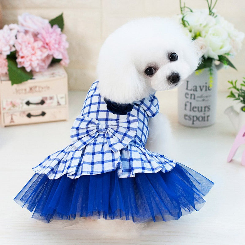 [Australia] - SMALLLEE_LUCKY_STORE Pet Dresses Small Dog & Puppies XL Blue 