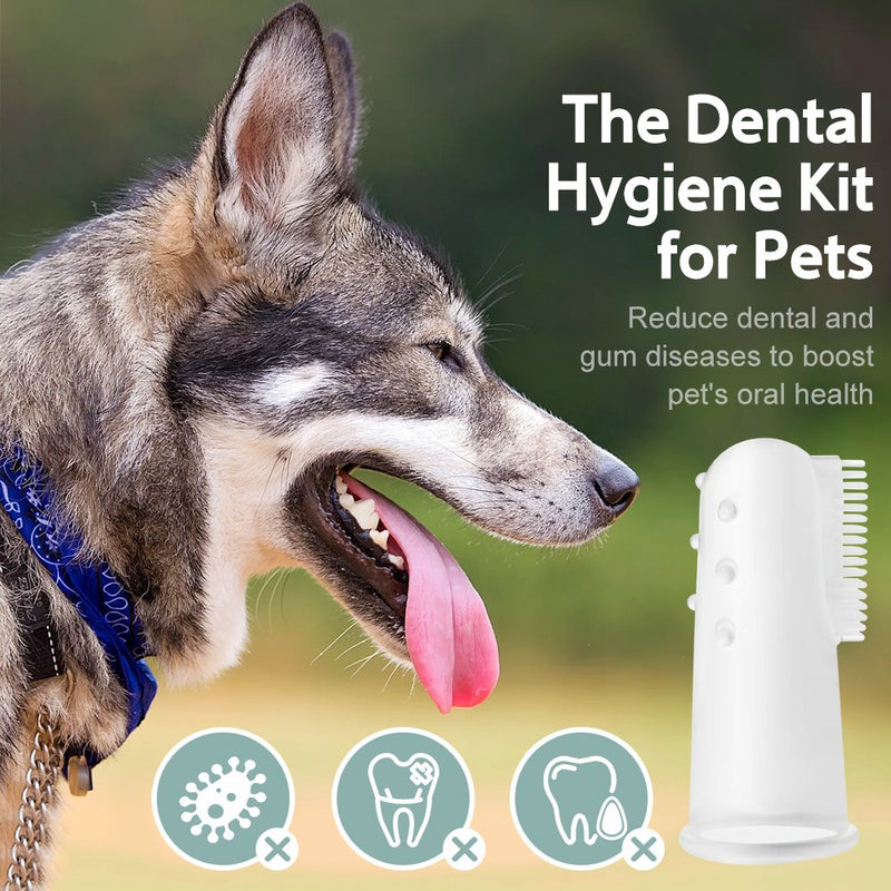 EZONTEQ 6 x Pet Toothbrush Finger Toothbrush for Dogs Cats - PawsPlanet Australia