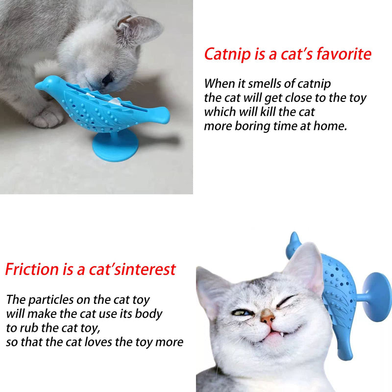 N\A Cat Toys Catnip Toy Pet Cat Toys Interactive Chew Sucker Toy Oral Health Safe Material Leaking Food Pet Dog and Cat Toy Blue - PawsPlanet Australia