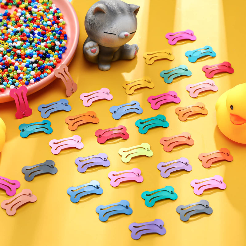 40 Pieces Hair Clips for Dogs Cute 1 Inch Puppy Dog Barrettes Small Bone Snap Hair Clips Multicolor Hair Barrettes for Dog Cat Pet Grooming Bows Hair Accessories - PawsPlanet Australia