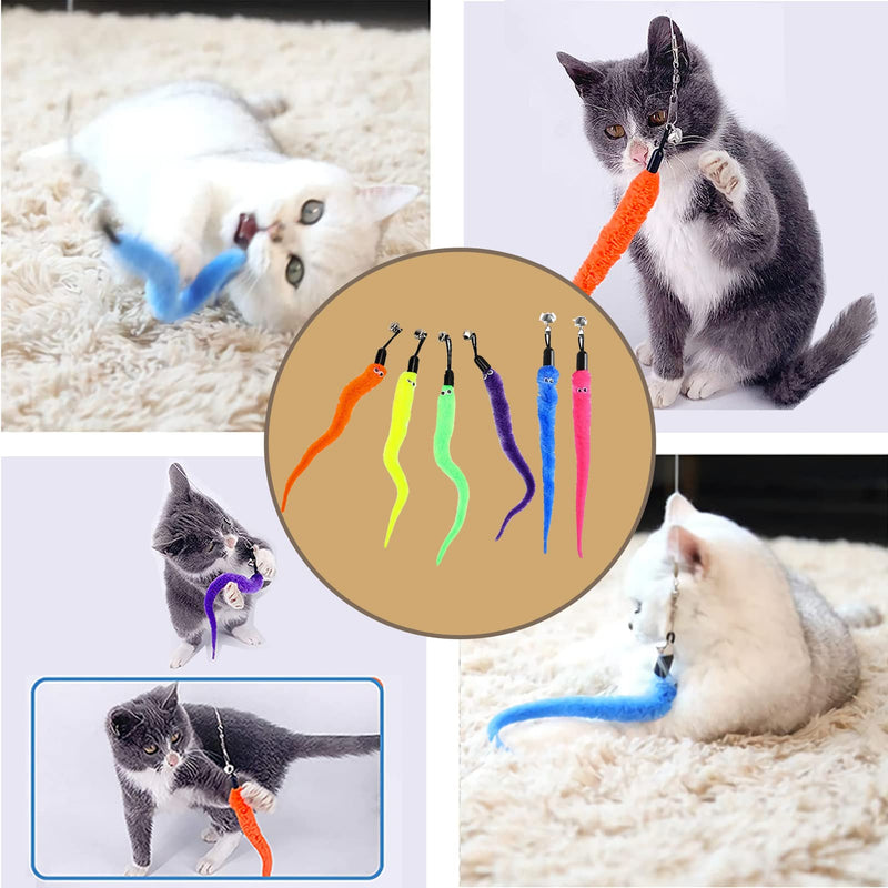 Cat Wall Toy Replacement Accessories 6 Colors Replacement Wall with Cat Toy Bell, Good for Playing Toys for Pets (Pack of 12) - PawsPlanet Australia