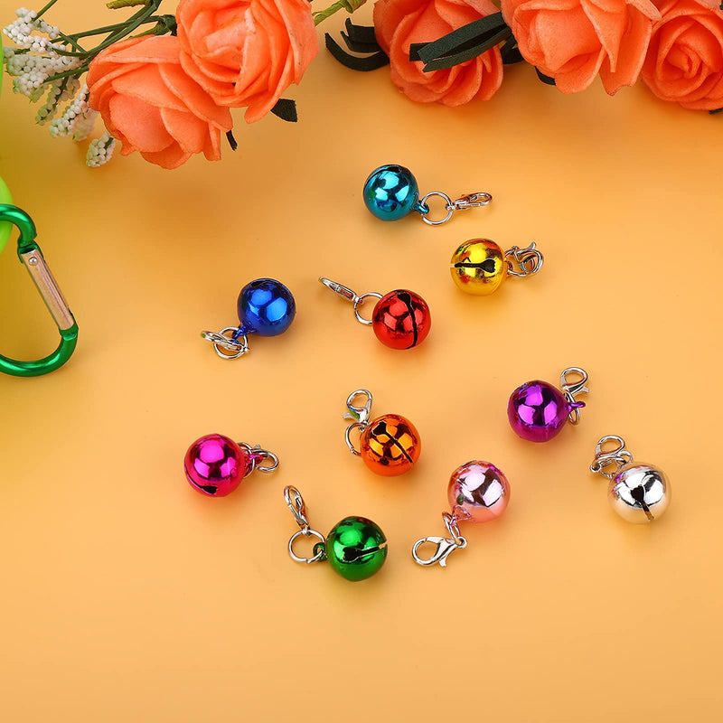 Molain 10 Pcs Cat Dog Collar Bells, Jingle Bell for Cat Collar,Dog Collar Charms,Colourful Pet Small Bells with Clasps Collar Accessories,Festival Party DIY Crafts Decoration - PawsPlanet Australia