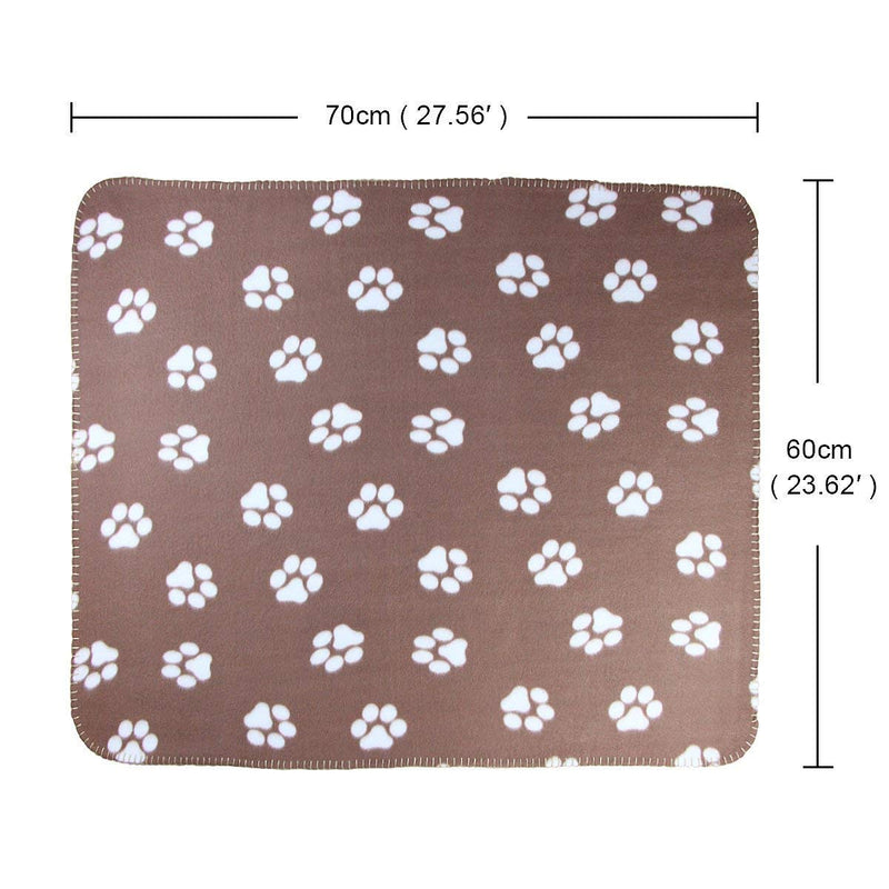 [Australia] - AK KYC 6 Pack Mixed Puppy Blanket Cushion Dog Cat Fleece Blankets Pet Sleep Mat Pad Bed Cover Paw Print Kitten Soft Warm Blanket Animals New Mixed 