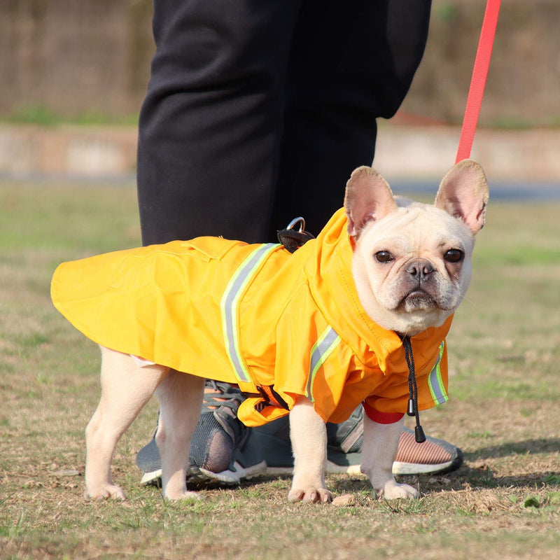 WEWESGAO Dog Raincoats for Large Dogs, Waterproof Reflective Doggie Rain Coat Adjustable Dog Jacket with Harness Hole for Medium, Large Dogs 2XL (Back Length 17.7") - PawsPlanet Australia