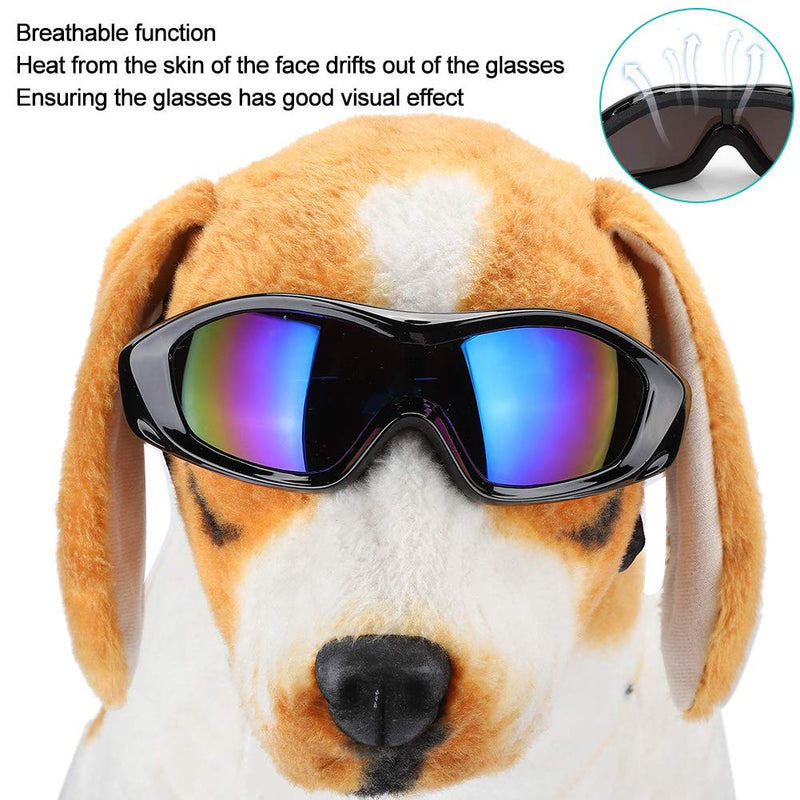 Fdit Dog Glasses, Pet Wide View Breathable Sunglasses, Dog Anti UV Glasses(Black) Black - PawsPlanet Australia