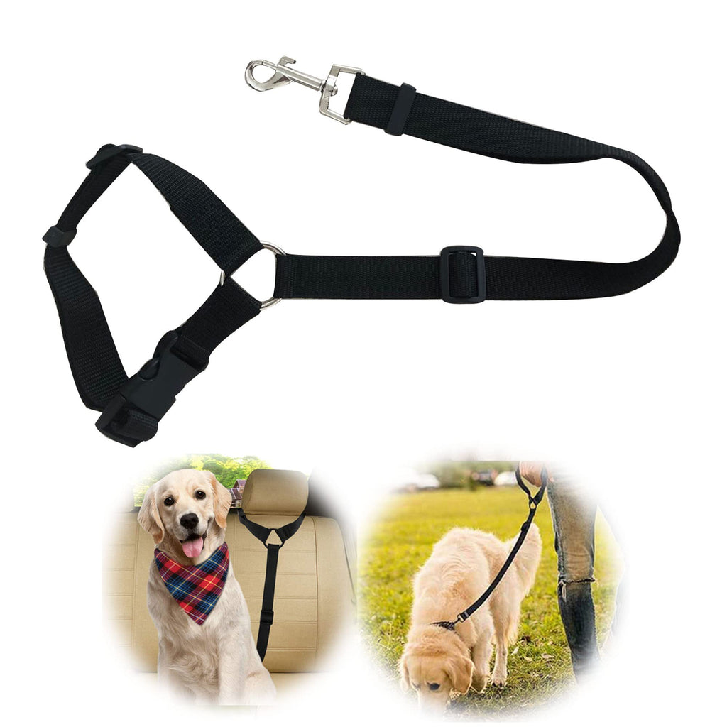 Adjustable car dog leash 2 in 1 adjustable seat belt dog car, dog car seat belts, universal dog belt for car headrest, dog seat belt for car for all dog breeds - PawsPlanet Australia