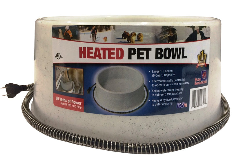 [Australia] - Farm Innovators 60-Watt 1.5 Gallon Heated Pet Bowl Grey 