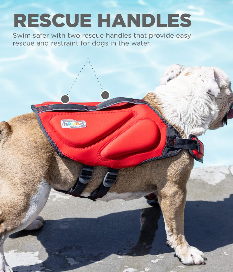 Outward Hound Dawson Dog Life Jacket, Large, Red L - PawsPlanet Australia