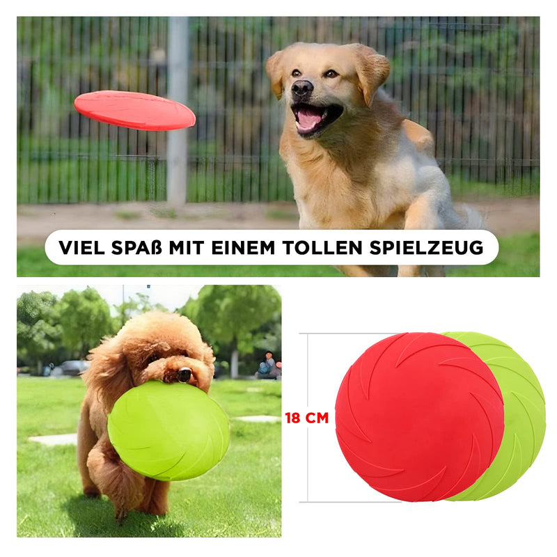 Kiki Star dog toy, 2 x 18 cm Frisbee dog toy, throwing toy dog, Friesbee soft and flexible, perfect for retrieving or playing outdoors - PawsPlanet Australia