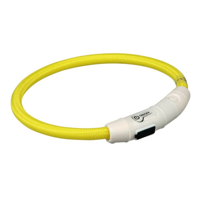 Safer Life Flash light ring USB, X-Small/Small 35 cm/7 mm, Pink XS-S: 35cm - PawsPlanet Australia