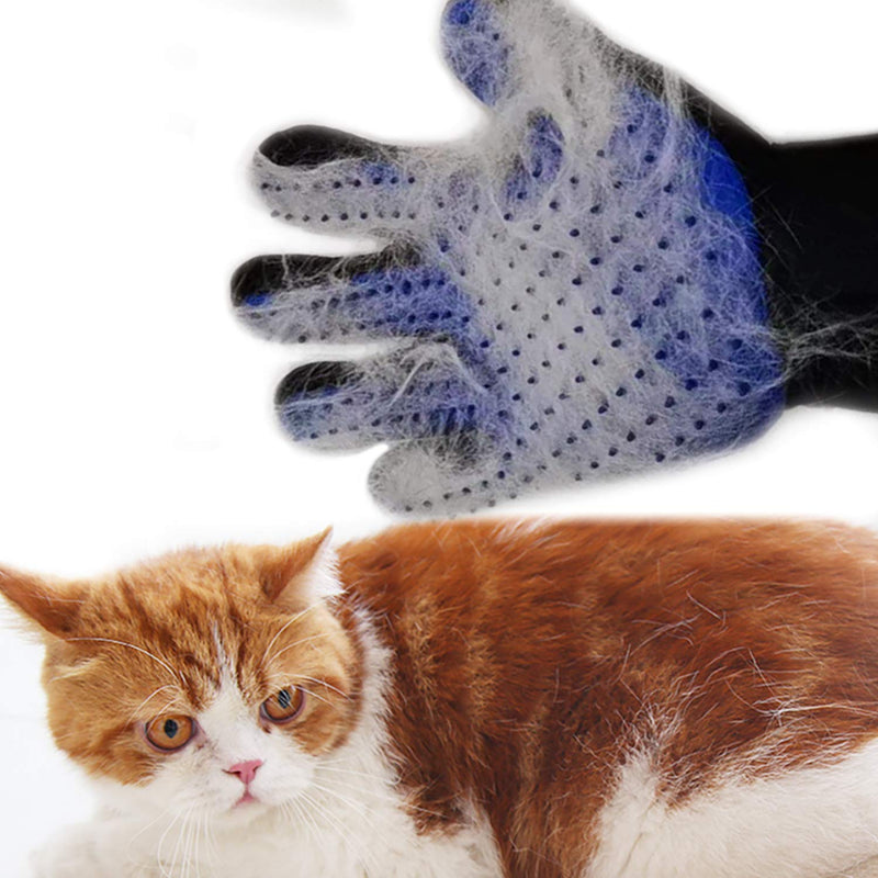 48MIC Pet Grooming Glove Pet Hair Remover Mittsfor Dog & Cat with Long & Short fur-1Pair - PawsPlanet Australia