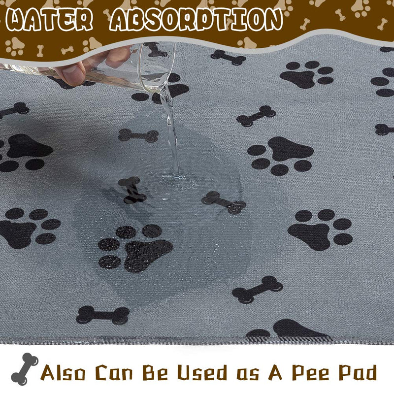 SCENEREAL Waterproof and Non-Slip Dog Food Mat - 2 Pack Pet Feeding Mat - Dog Mat for Bowls 2 Treat Mat for Dogs Cats L - 15.8" x 23.8" (2 Pack) - PawsPlanet Australia