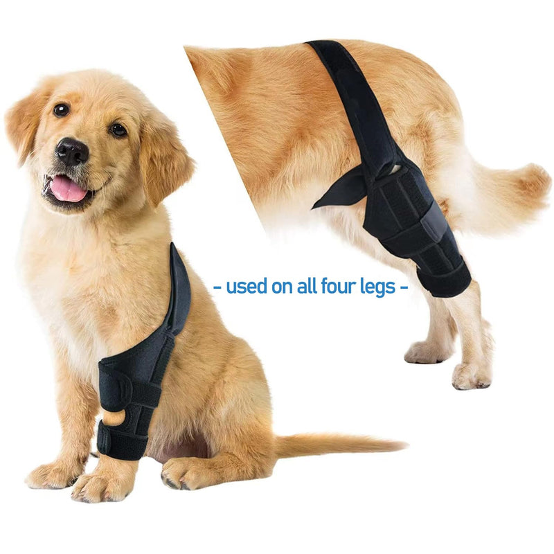 Dog Knee Brace for Back-Leg，Dog Leg Support Brace，Pet Front Back Leg Protector ，Dog Knee Brace Extra Support & Faster Recovery (Small) Small - PawsPlanet Australia