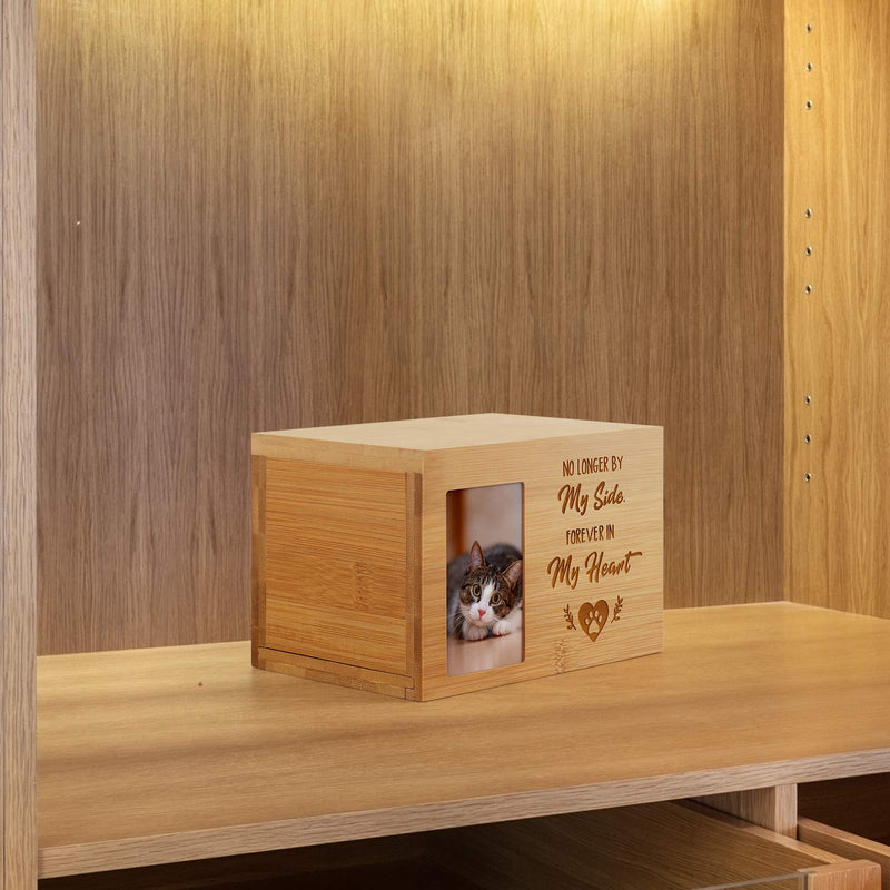 Pet Cremation Box Pet Memorial Urns for Dogs Ashes Funeral Keepsake Urns with Photo Frame for Dog and Cats Nature Wood Burial Urns for Small Medium Animal Urn Pets - PawsPlanet Australia