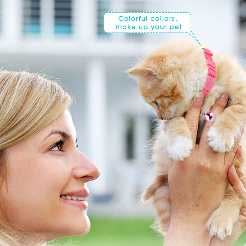 GAMUDA Cat Collars Breakaway - Super Soft Nylon Cat Collar – Pet Collars - Colorful Adjustable Safety Kitten Collars with Bell Set of 12 - Collar para Gato - PawsPlanet Australia