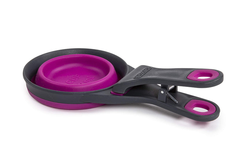 Dexas Popware for Pets Collapsible KlipScoop 1 Cup Capacity Fuchsia - PawsPlanet Australia