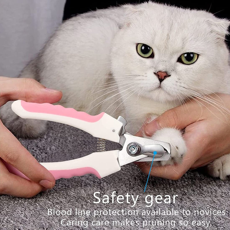 Professional Claw Scissors for Dogs and Cats with Nail File Stainless Steel Claw Clippers High Quality Claw Care Cutter for Pets Nail Clippers with Safety Protection (2 Pieces) - PawsPlanet Australia