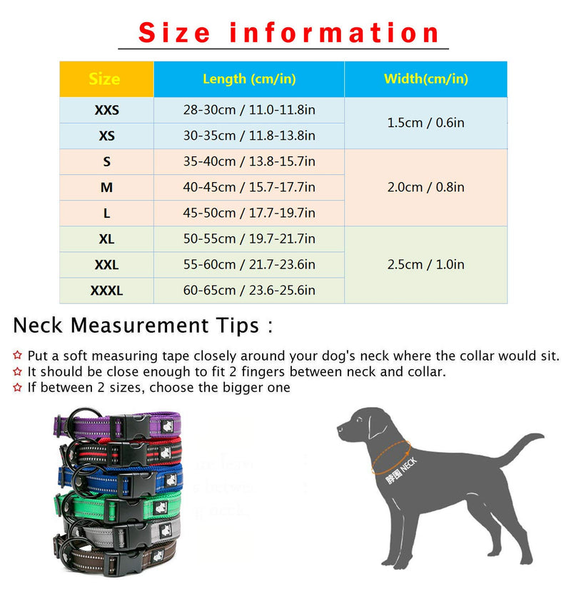 Kismaple Cosy Soft Padded Reflective Dog Collar Adjustable Small Dogs Puppy Collar Breathable Light-Weight Outdoor Adventure Traning Comfortable Pet Collars (S (35-40cm), Red) S (35-40cm) - PawsPlanet Australia