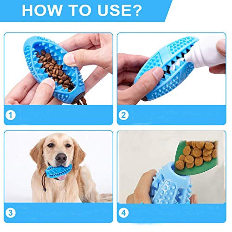 Vimi Dog Chew Toys, Upgrade Durable Dog Toy for Aggressive Chewers Toothbrush, Small Medium Dog Rope Toys Puppy Teeth Cleaning,Chewing,Training IQ and Interactive Food Treat Dispensing Blue - PawsPlanet Australia