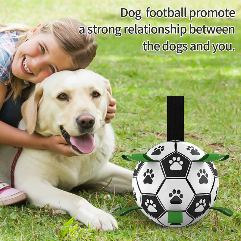 Dog Toys, HETOO Interactive Dog Football Toys with Grab Tabs, Durable Dog Balls for Small Medium Breed Dog Water Toy Indoor & Outdoor - PawsPlanet Australia